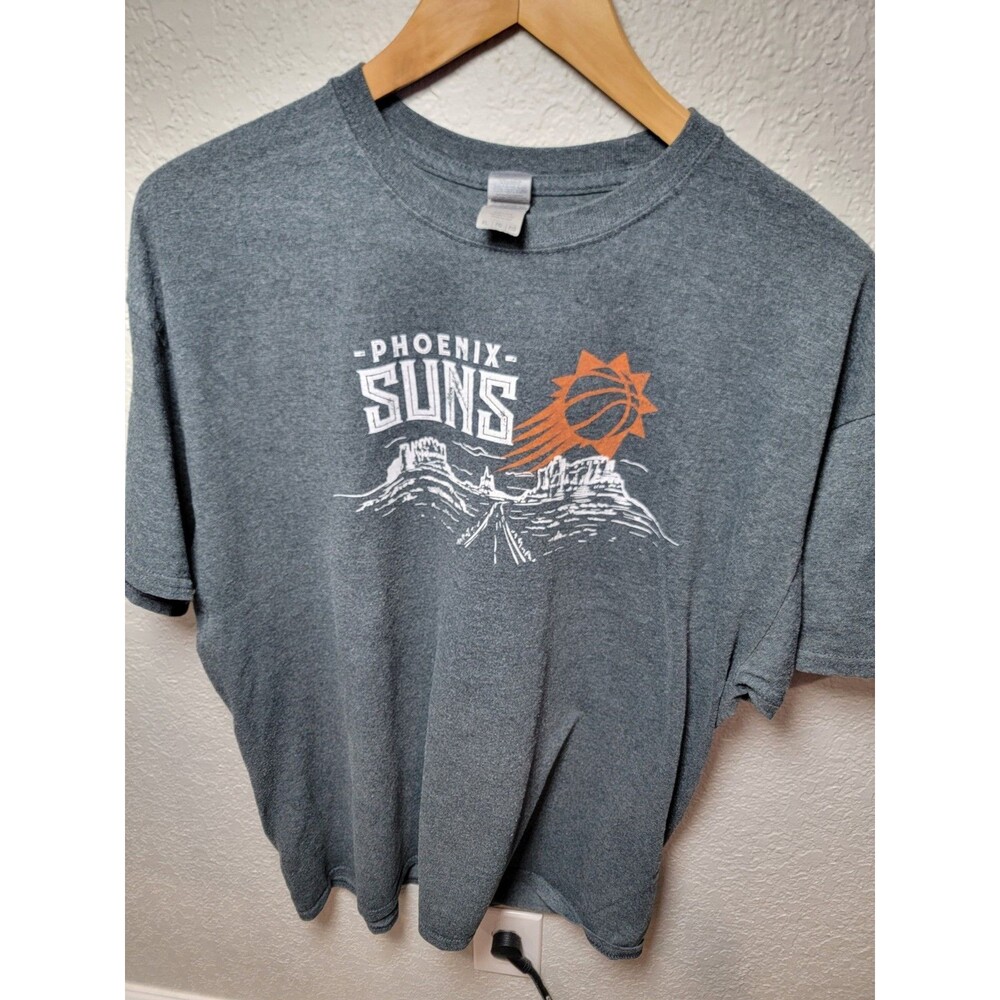 Phoenix Suns T Shirt Mens XL Gray Gildan NBA Basketball Desert Graphic Tee